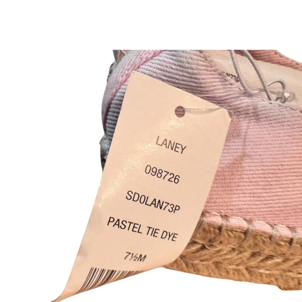 Anthropologie Splendid Laney Women's Pastel Tie Dye Espadrille 7.5‎ NWT summer